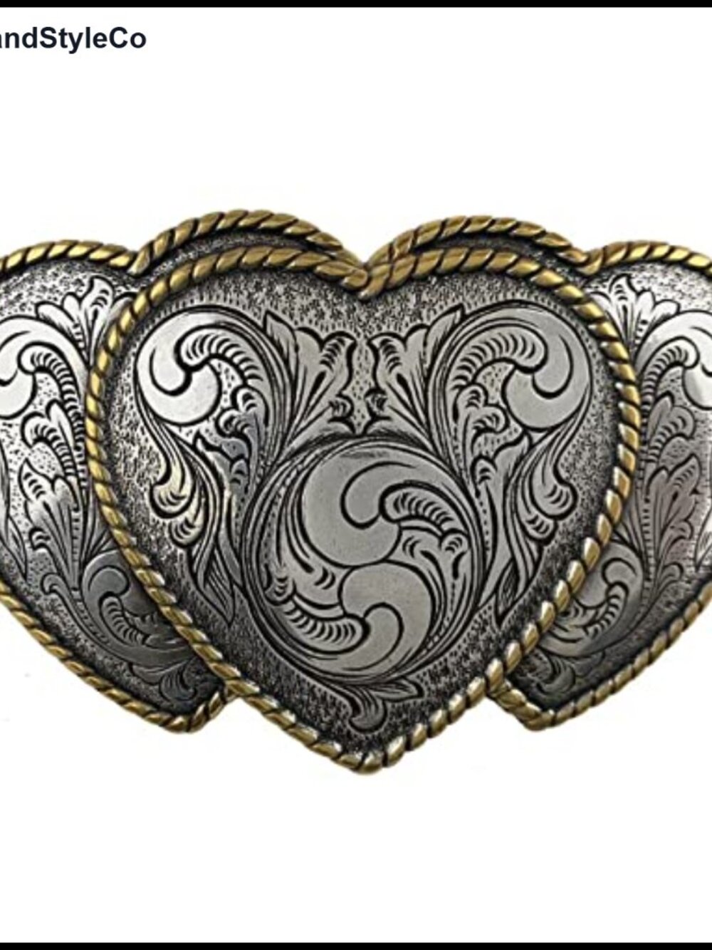 Rhinestone Belt Buckle Fits 1-1/2 inch Belt Strap